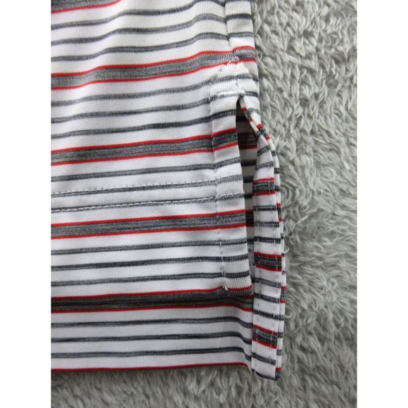 Footjoy FJ Polo Golf Shirt Mens Medium Striped Short Sleeve Shannopin Logo - Picture 8 of 11